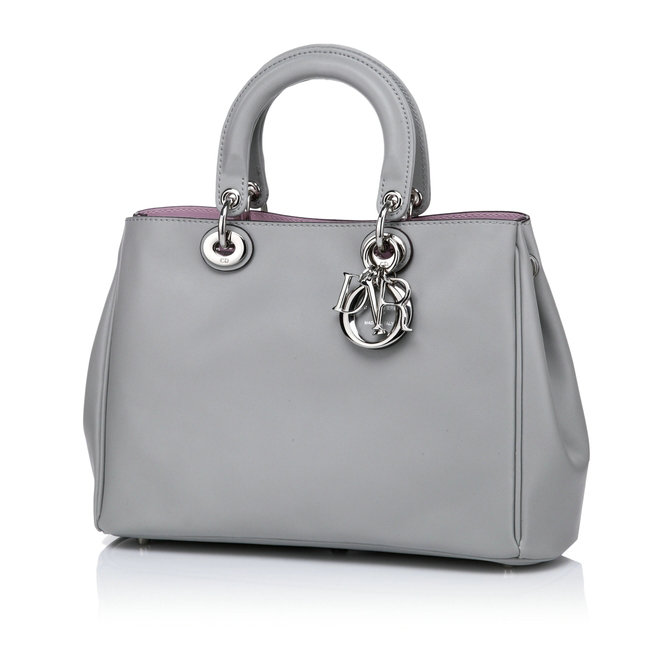 small Christian Dior diorissimo nappa leather bag 0902 grey - Click Image to Close
